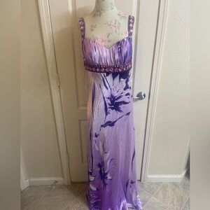 Purple Floral Maxi Dress